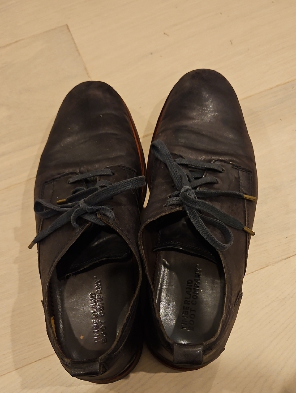 Timberland Boot Company Black Men's Leather Lace-Up Shoes. Size 10 RUNS LARGE